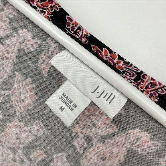 J. Jill Maxi Dress All Over Print Size Medium Rayon Stretch - Picture 2 of 4